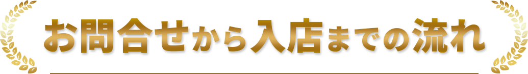 お問合せから入店までの流れ